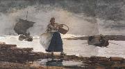 Winslow Homer Inside the Bay,Cullercoats (mk44) Germany oil painting artist
